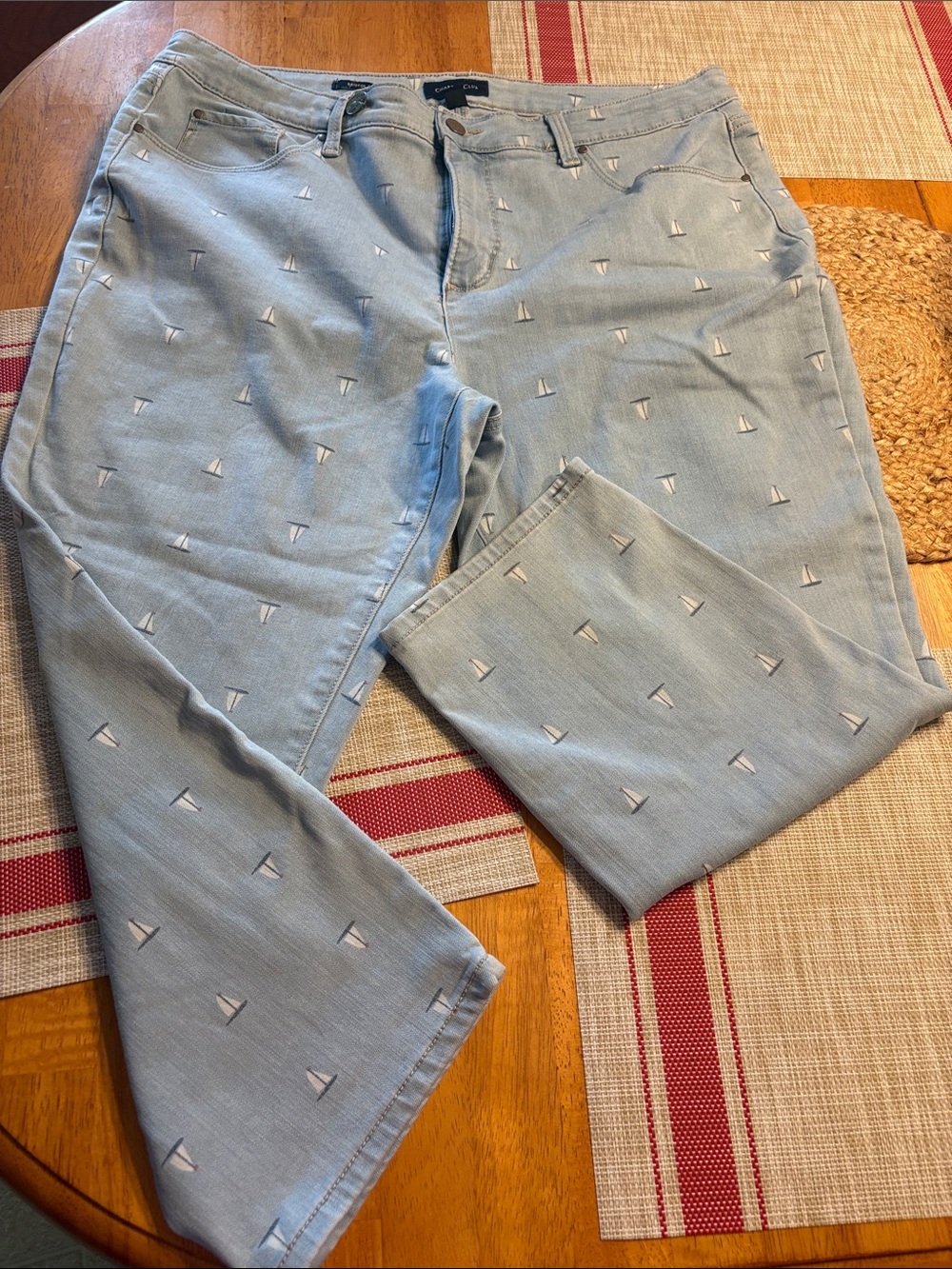 Charter Club Light Blue Denim Bristol Capri